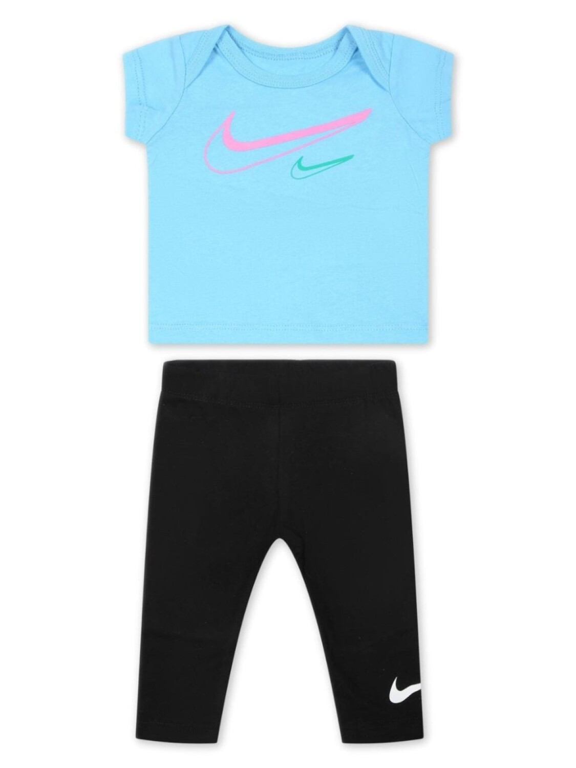 Nike Kids комплект из топа и брюк с логотипом Swoosh, черный — фото 3