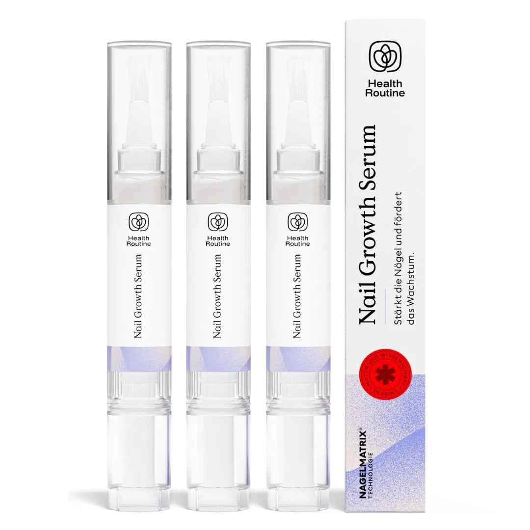 Набор сывороток для роста ногтей Health Routine (3 шт.) с маслом жожоба и биотином Healthroutine, Pack Of 3