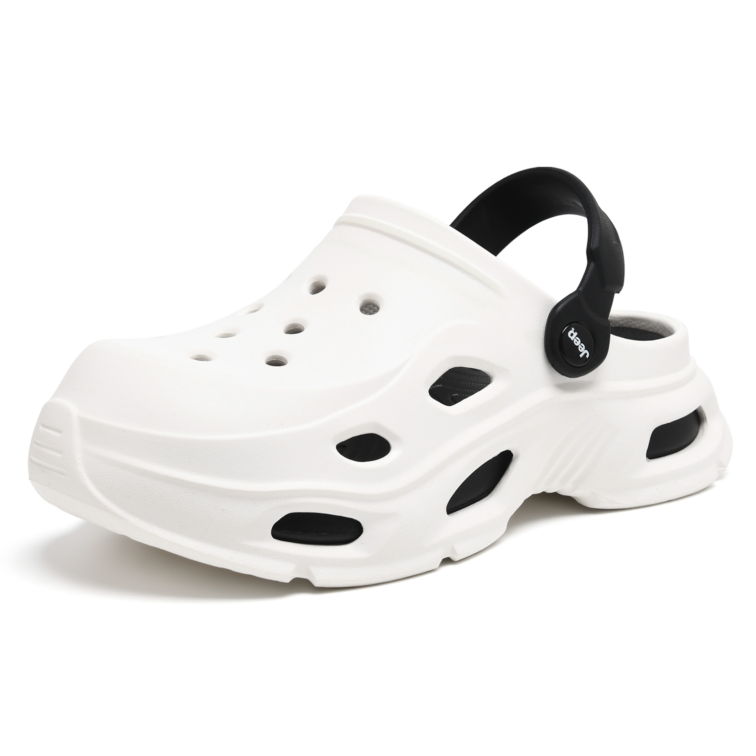 Jeep EVA Clogs мужские белые черные — фото 3