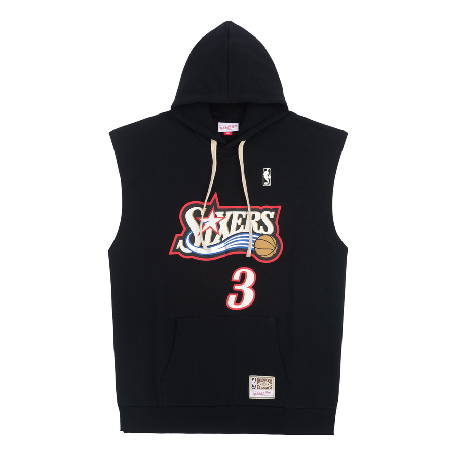 

Джерси Mitchell & Ness x NBA Philadelphia 76ers Sleeveless Hoodie 'Allen Iverson 3', черный