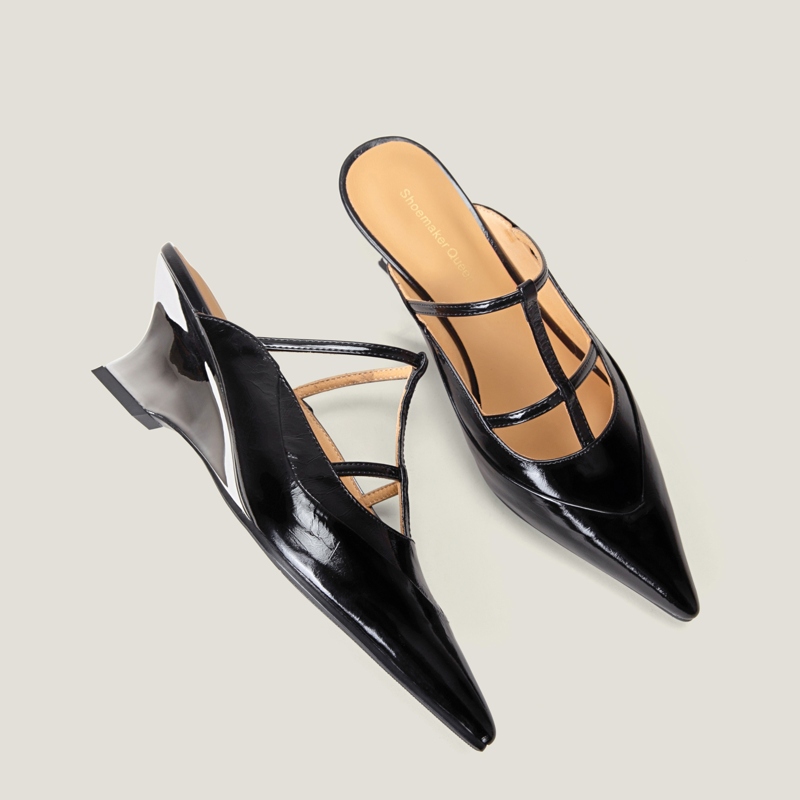 SHOEMAKER QUEEN Женские противоскользящие тапочки с закрытым носком - Мерцающее серебро, цвет Shimmering Silver — фото 4