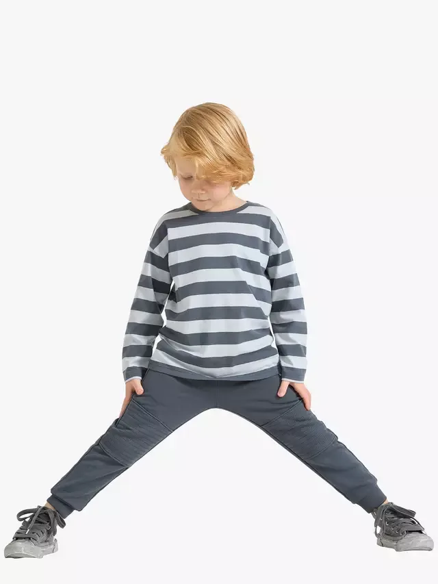 Детские спортивные штаны из чистого хлопка Lindex, Dark Grey — фото 3