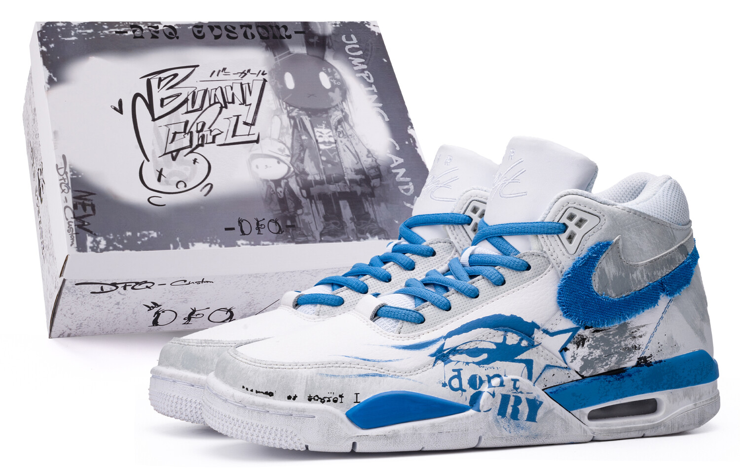

Баскетбольные кроссовки Flight Legacy Vintage Unisex Mid-Top Blue/White Nike