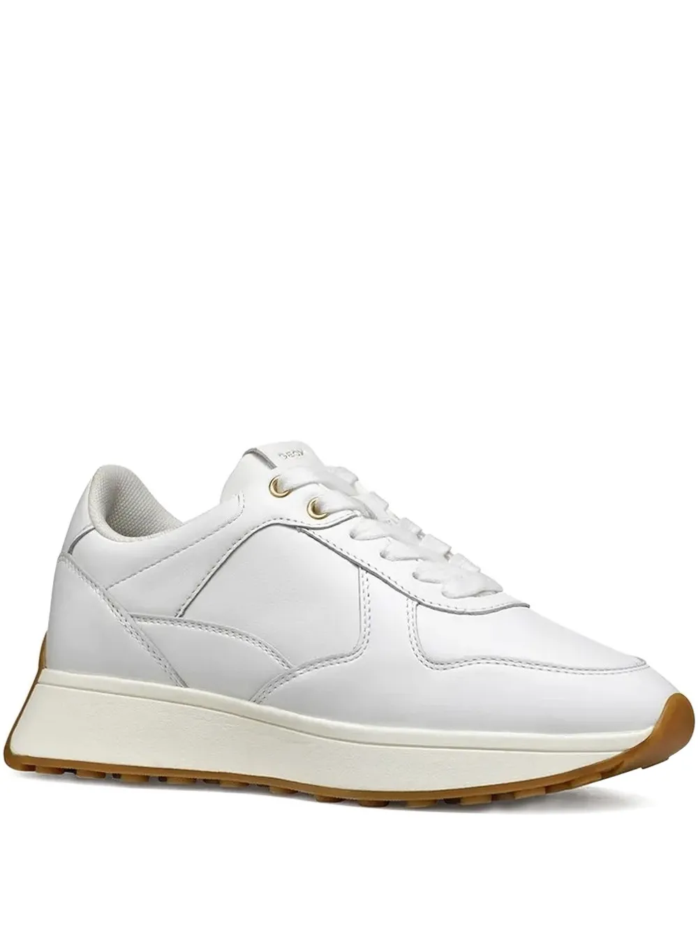 Кожаные кроссовки Amabel на танкетке Geox, белый