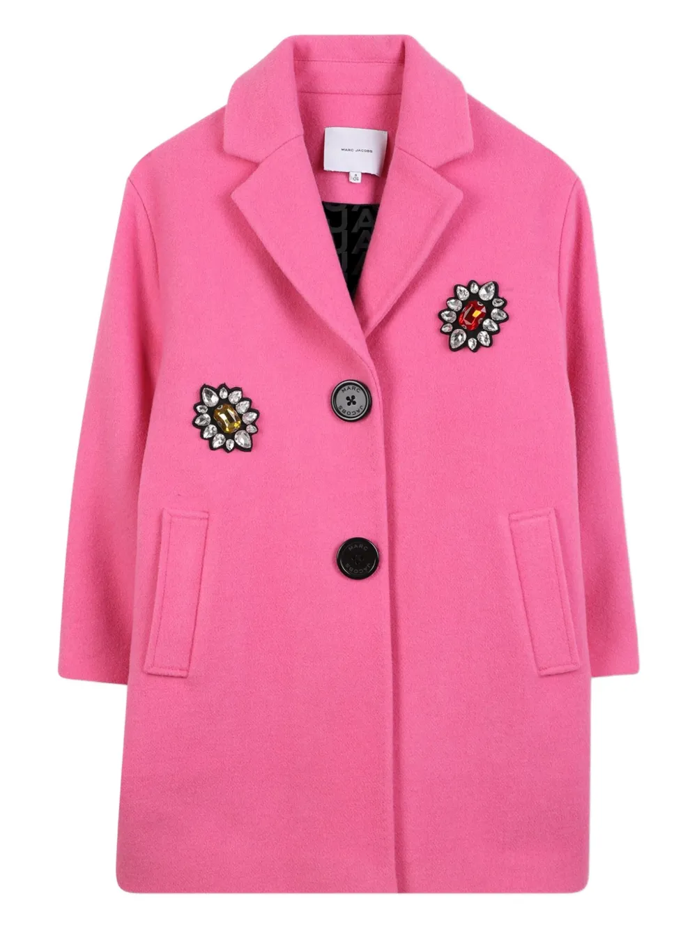 

Пальто с вышивкой Marc Jacobs Kids, розовый