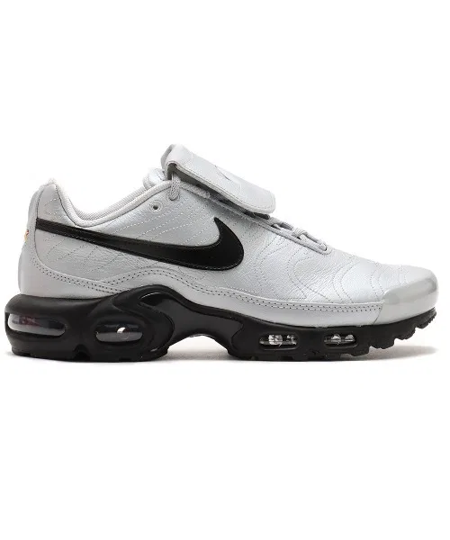Унисекс кроссовки NIKE AIR MAX PLUS из натуральной кожи серые — фото 4