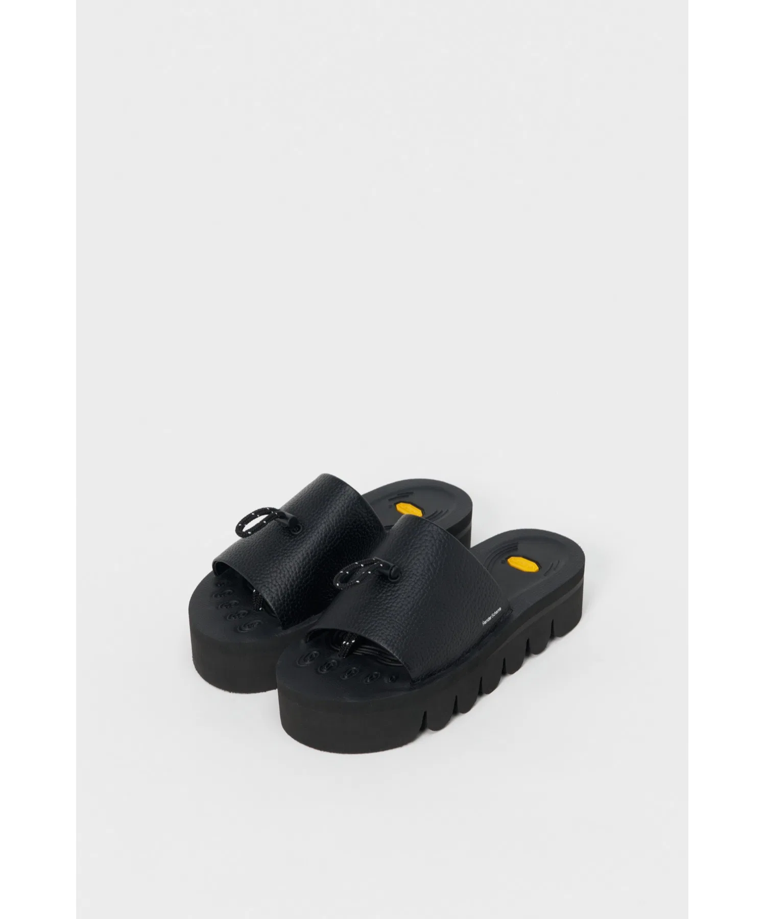 Унисекс кожаные сандалии Hender Scheme cord slide чёрные