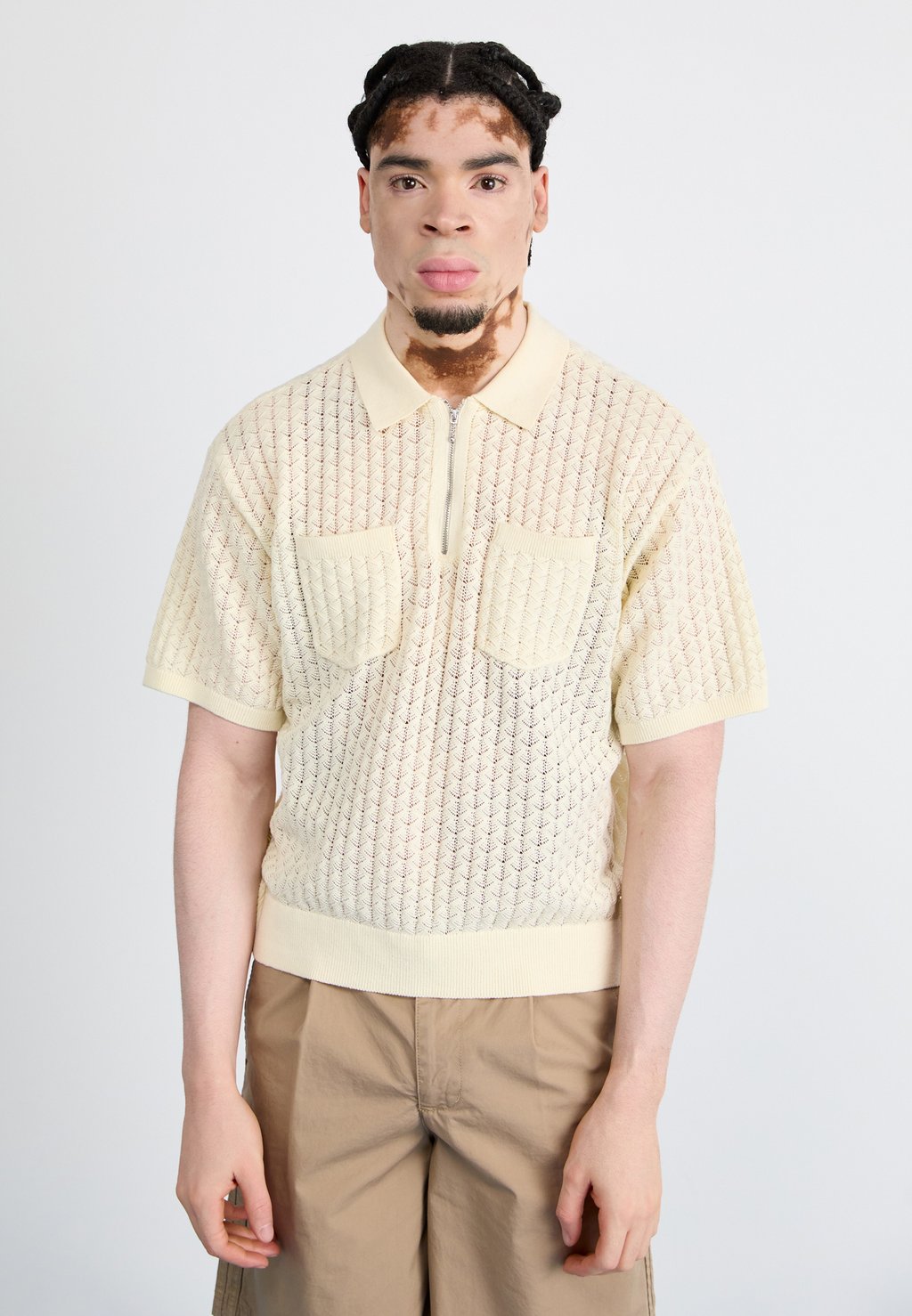 

Рубашка поло GRANT QUATER ZIP Obey Clothing, бежевый