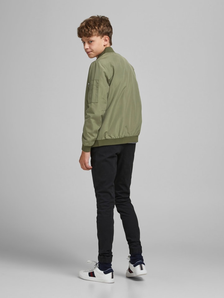 JACK & JONES Junior Куртка-бомбер JJERUSH BOMBER JR пыльно-оливкового цвета — фото 4