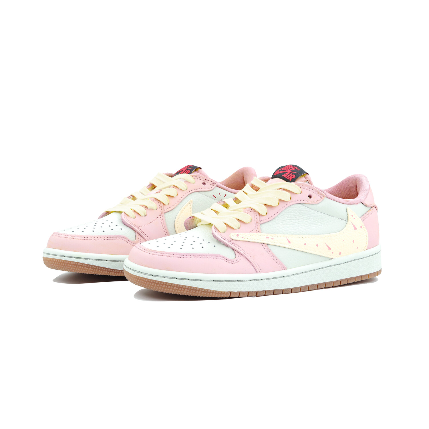 Кроссовки Travis Scott Air Jordan 1 Vintage Basketball Shoes Women's Low-top, розовый — фото 3