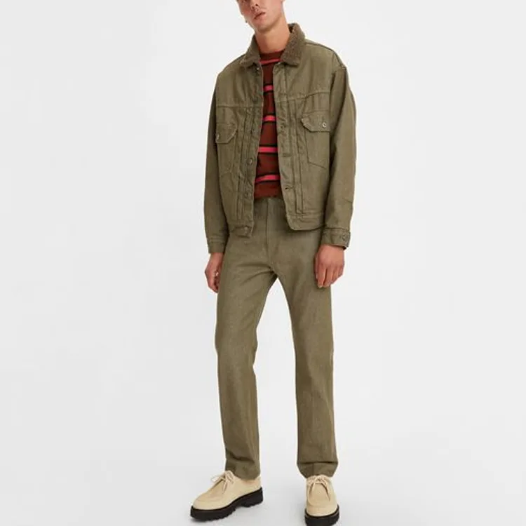 Levis Джинсы мужские серо-коричневые Moderate Straight Fit — фото 4