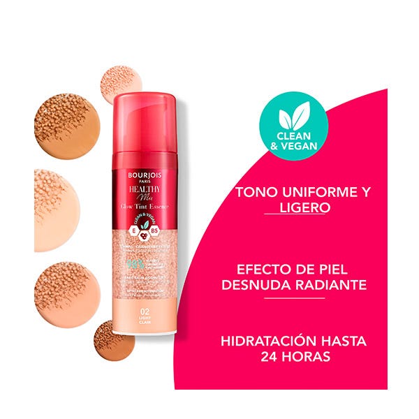 Легкая основа под макияж BOURJOIS Healthy Mix Glow Tint, 02 LIGHT CLEAR — фото 4