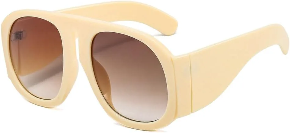 

Солнцезащитные очки MUTYNE в стиле ретро, ​​овальная градиентная оправа, большие, для женщин и мужчин, винтажные, большие, в стиле панк, черные, Cream Tea