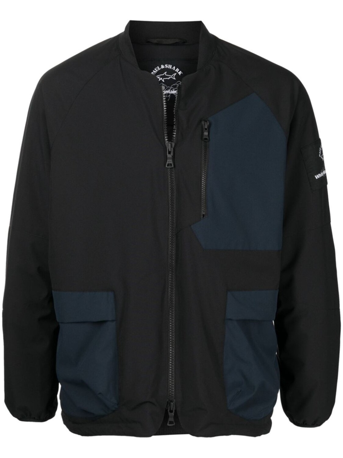 

White Mountaineering куртка в стиле колор-блок, черный