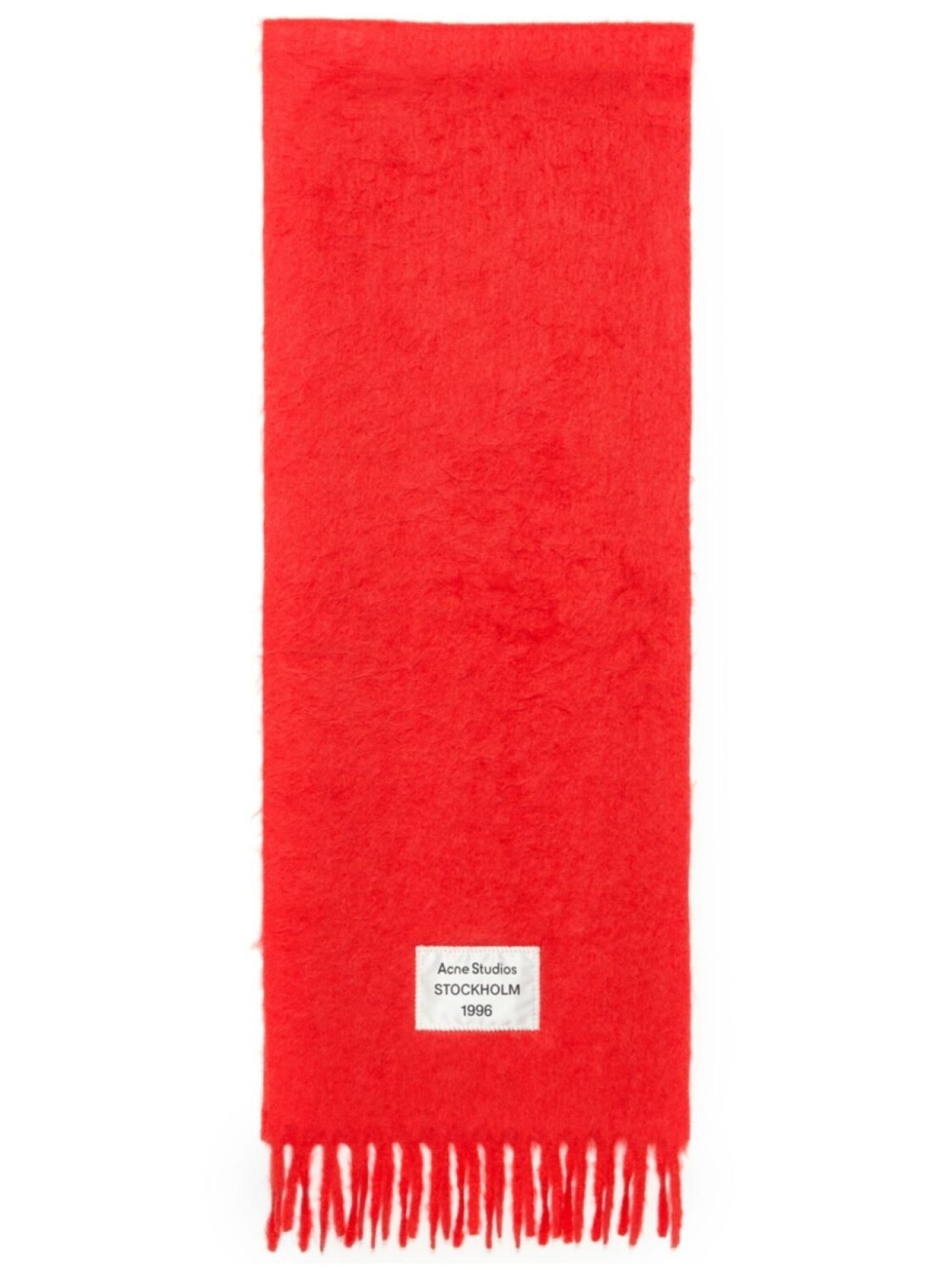

Шарф с бахромой Acne Studios, красный