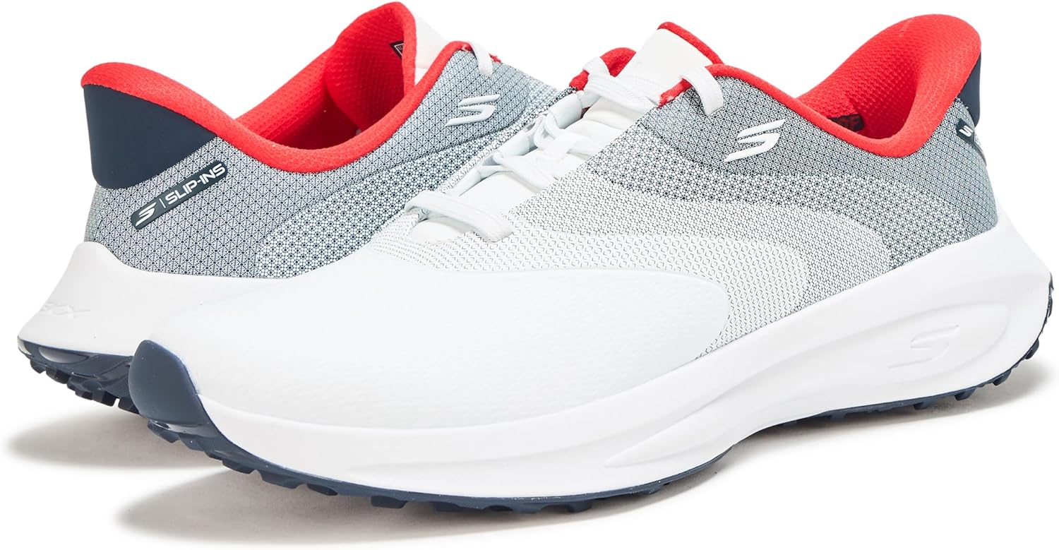 Мужские кроссовки Skechers Flow Si, белый/красный/синий/темно-синий — фото 3