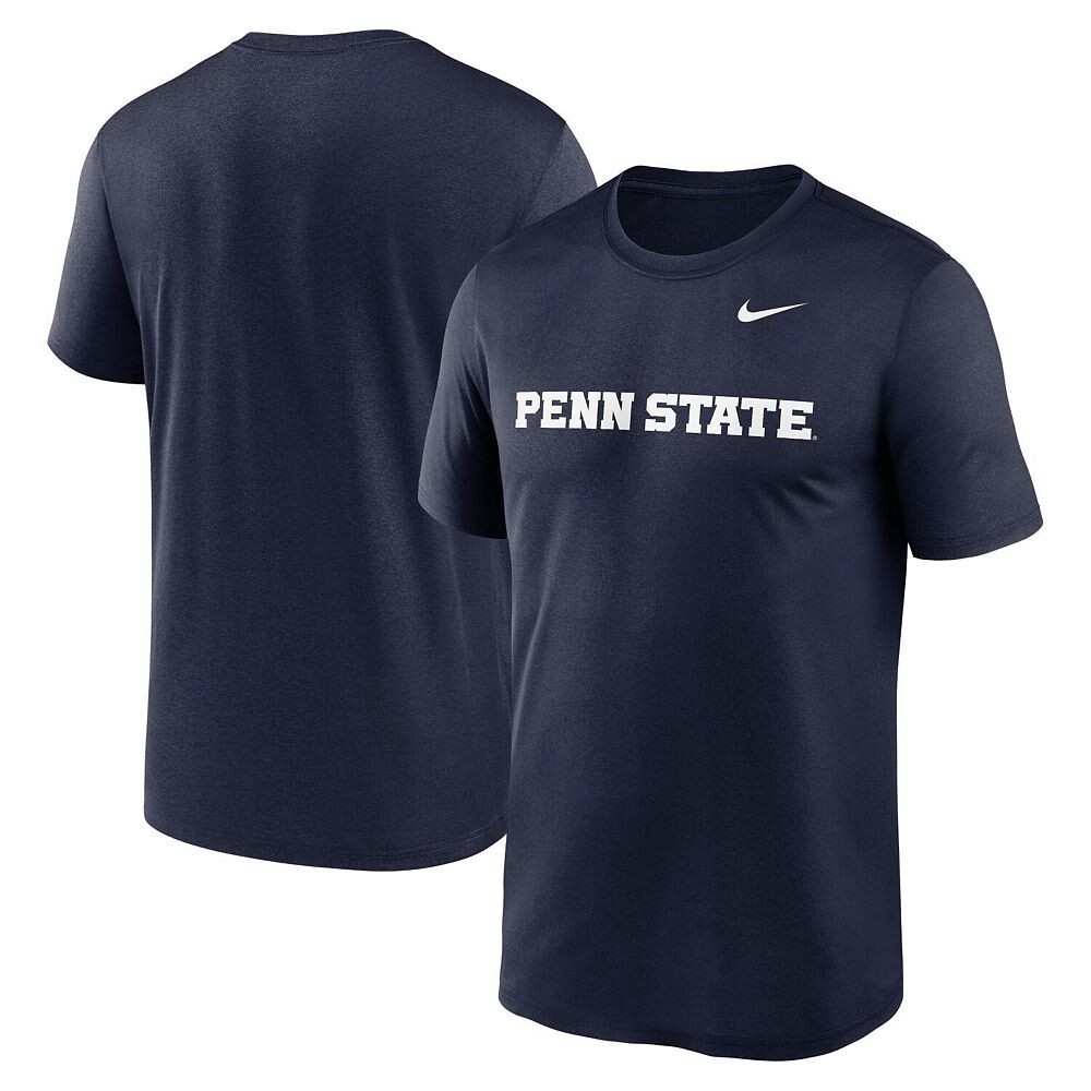 Мужская темно-синяя футболка Nike Penn State Nittany Lions Primetime Legend Wordmark, цвет Pst Navy