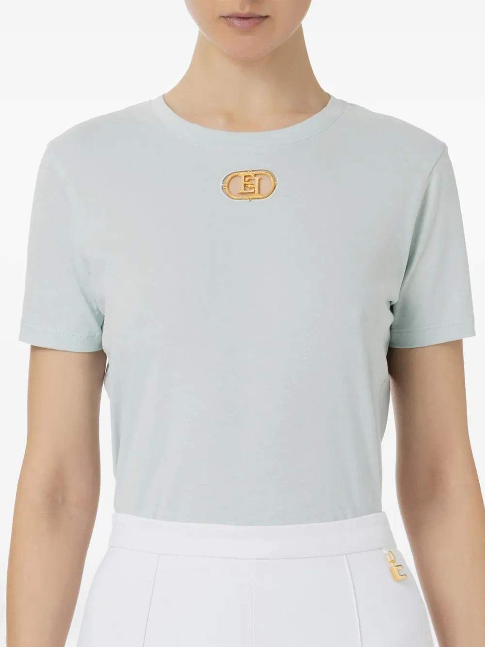 

Футболка с логотипом Elisabetta Franchi, синий