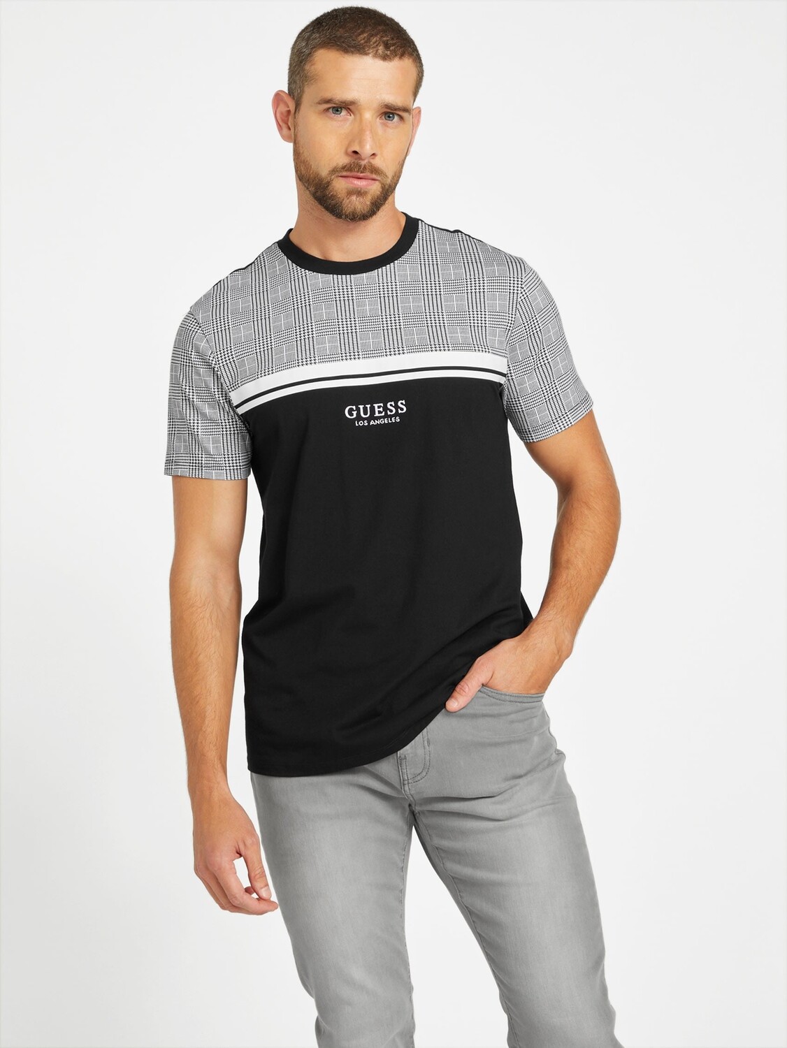 

Клетчатая футболка Eco Pinto Guess Factory, черный