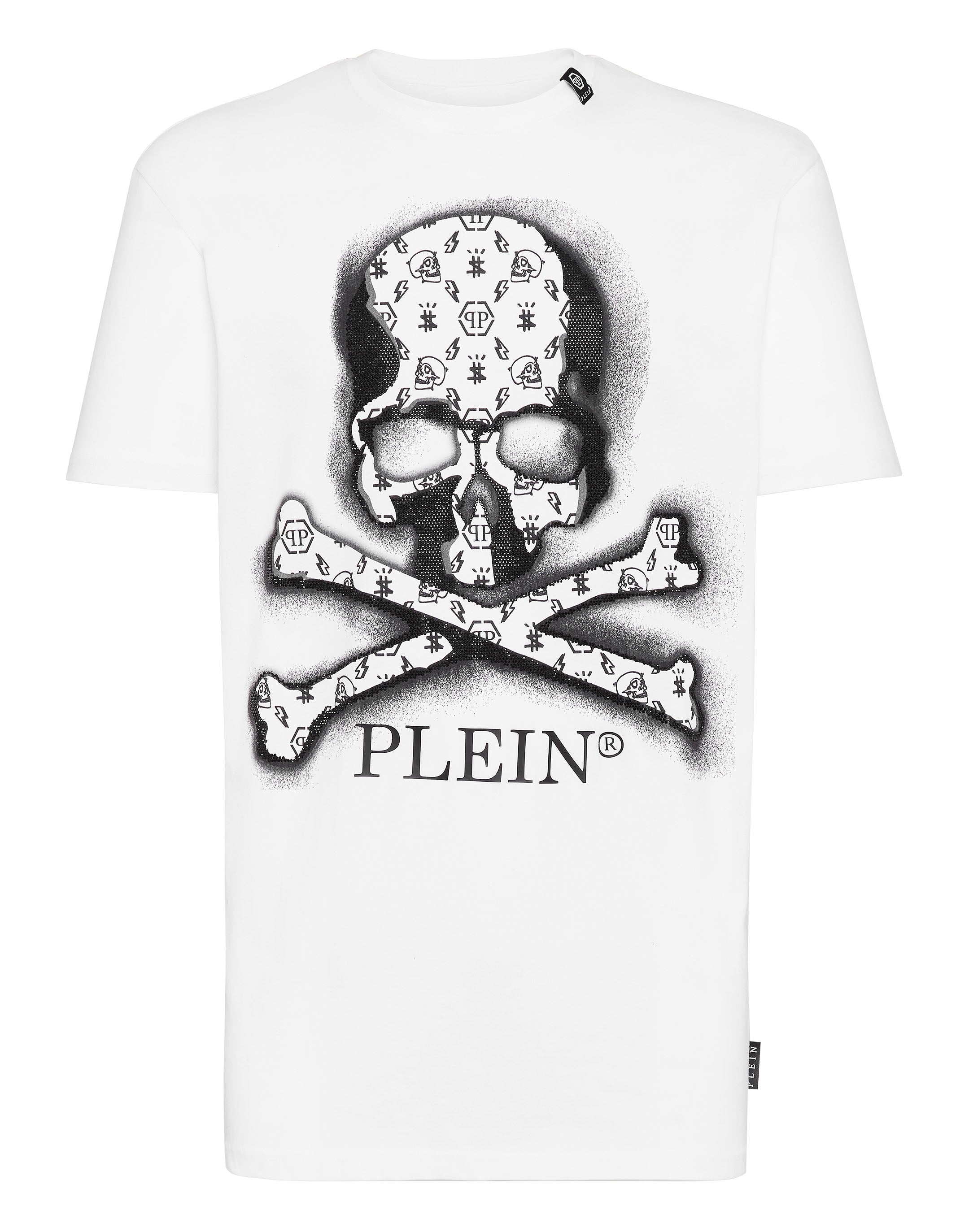 

Футболка с круглым вырезом SS Skull PHILIPP PLEIN, белый