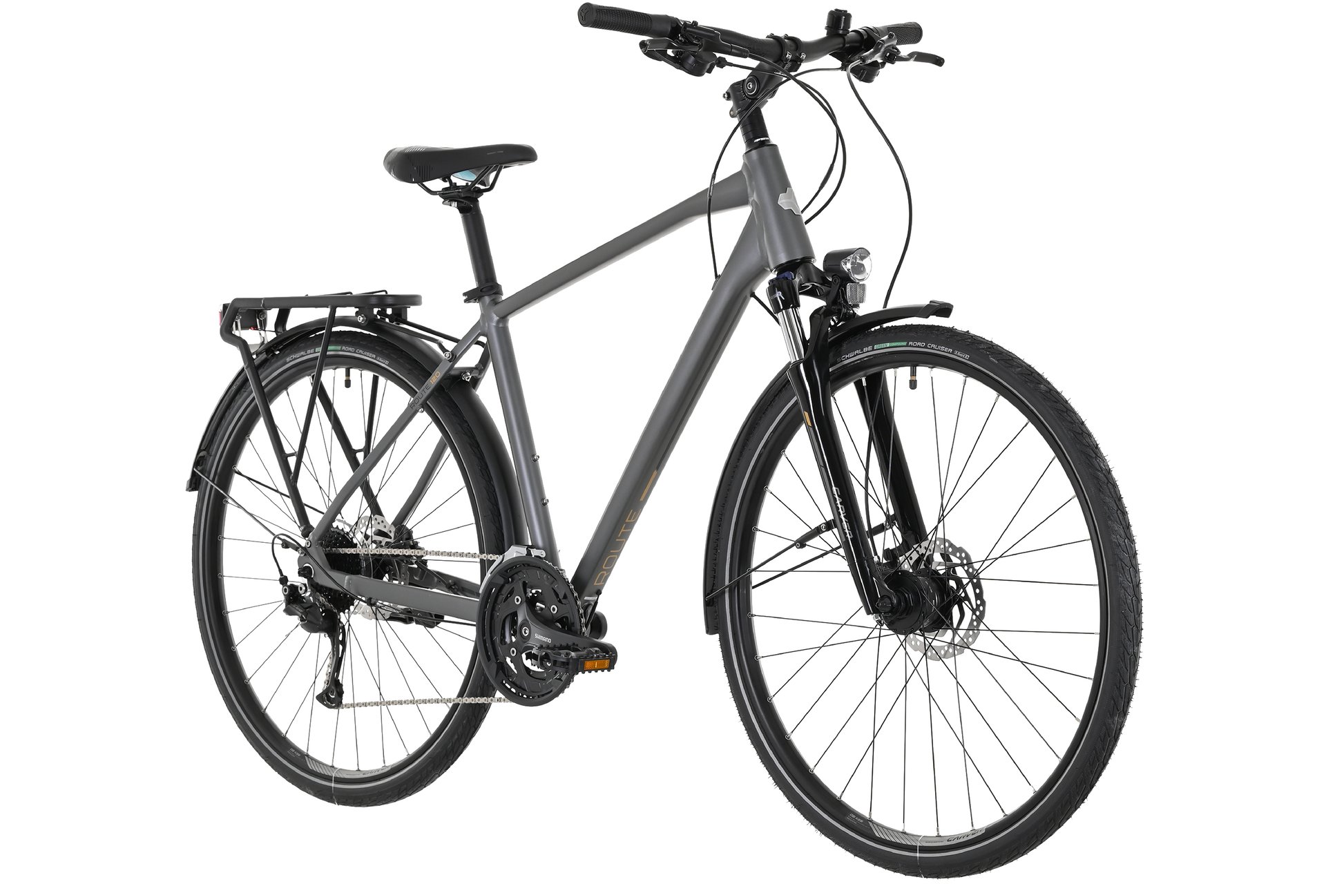 Треккинговый велосипед Carver Route 120 - 28 дюймов - Diamant - 2024, цвет Grau|darkanthracite black gold — фото 2