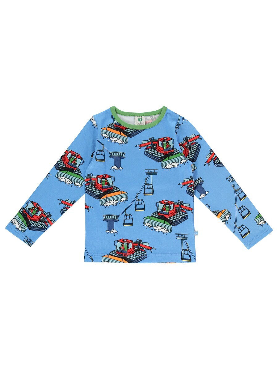 

Лонгслив Småfolk Shirt, темно-синий/светло-синий