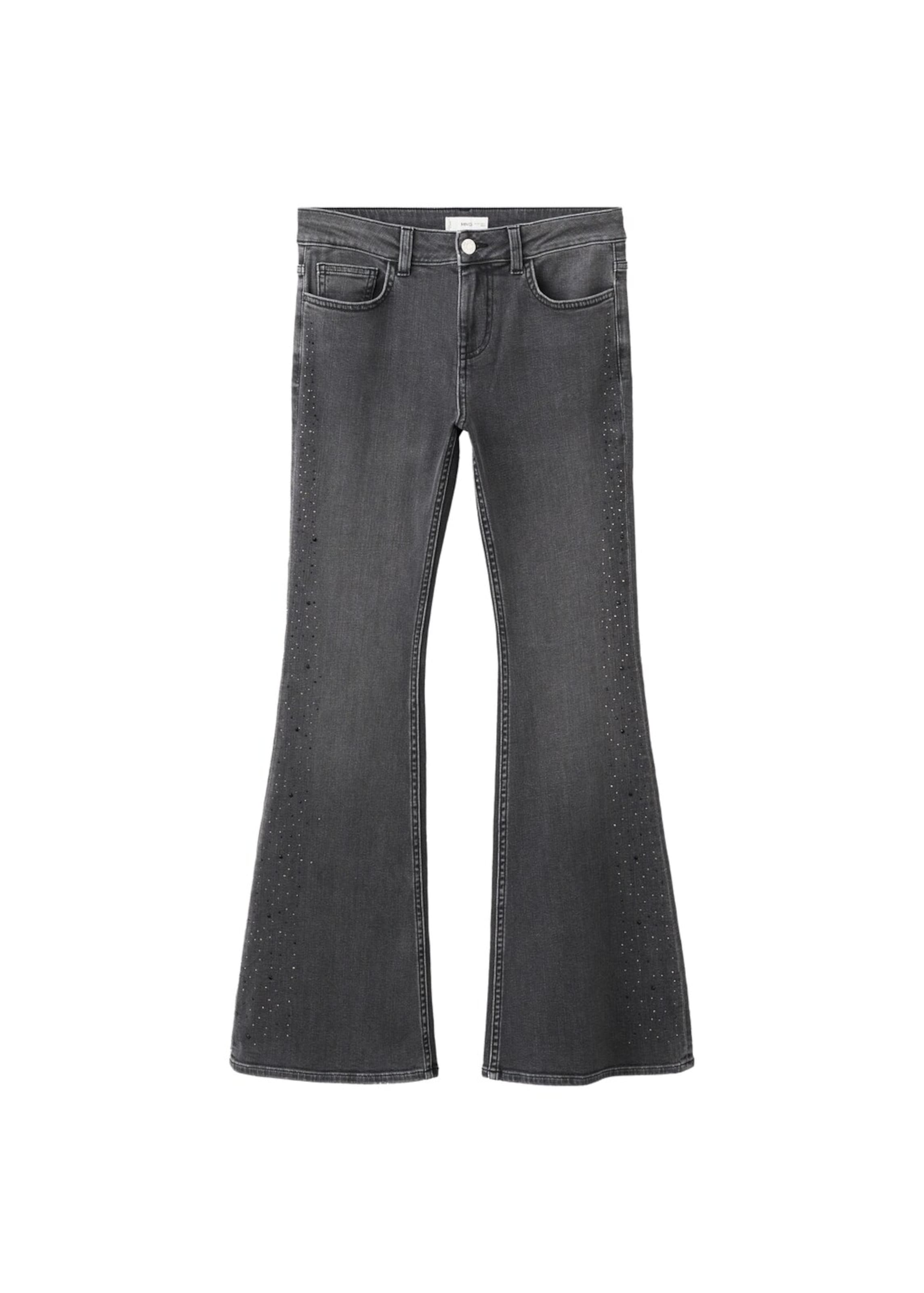 

MANGO TEEN Расклешенные джинсы 'Theresa' в черном дениме