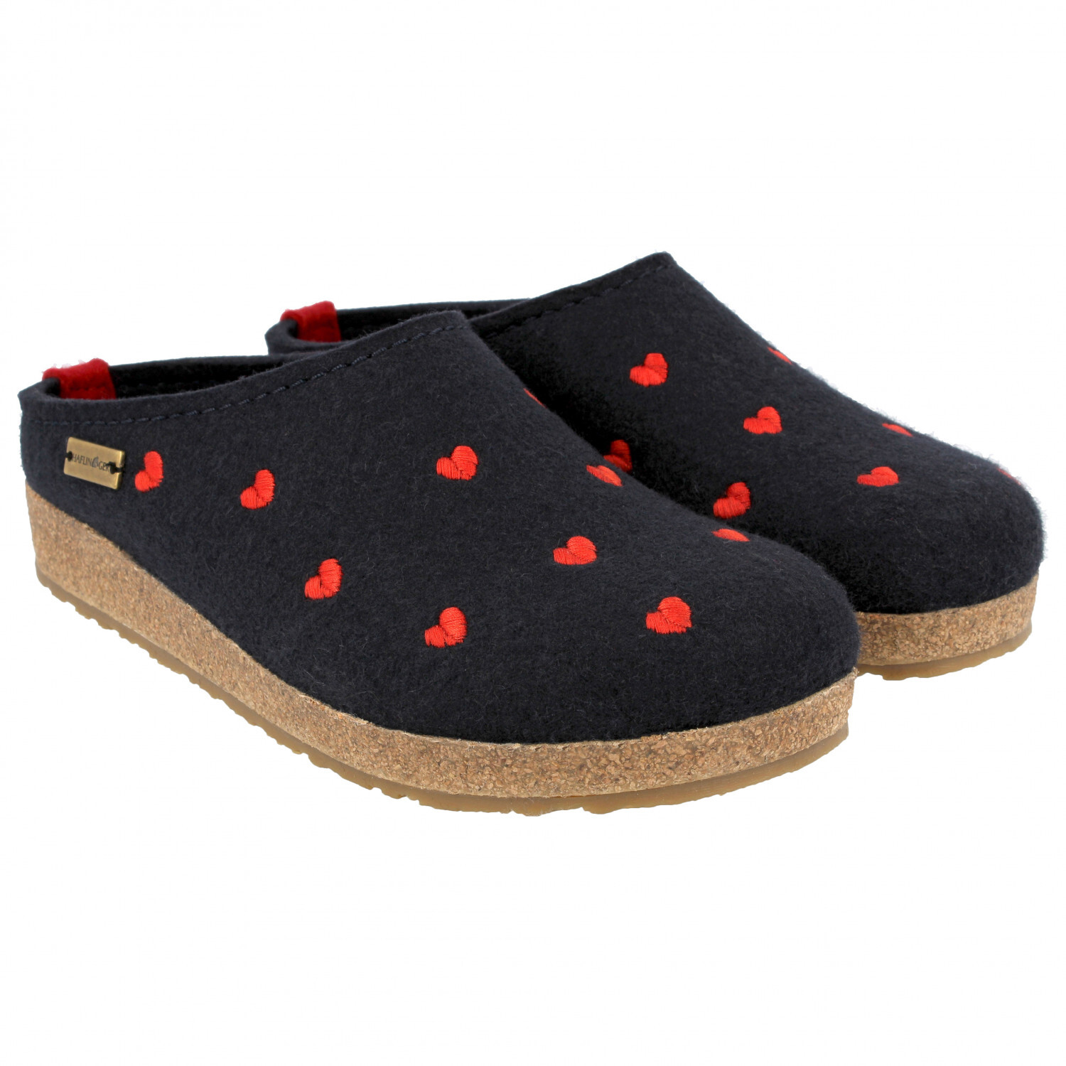 

Домашние тапочки Haflinger Women's Grizzly Cuoricini, цвет Midblue