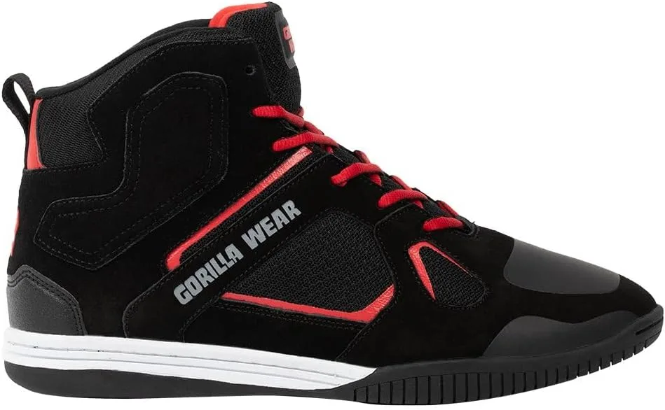 Кроссовки для бодибилдинга Gorilla Wear Troy High Tops - черно-серые - спортивные, повседневные, для тренировок, с логотипом, с подробным описанием, для мужчин