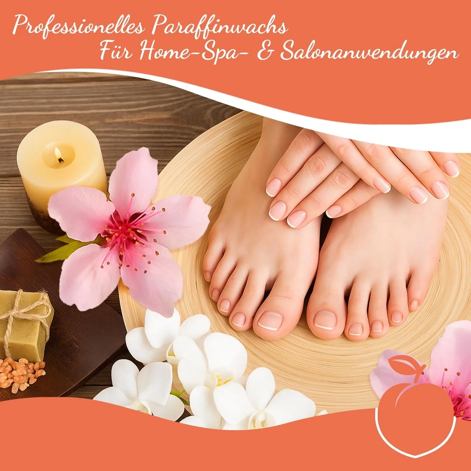 Набор парафинового воска Maxi Pack, 6 блоков по 400 г, с ароматом персика My Skin Wax, Peach — фото 3