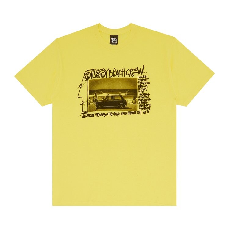 

Футболка Stussy Beach Crew 'Yellow', желтый