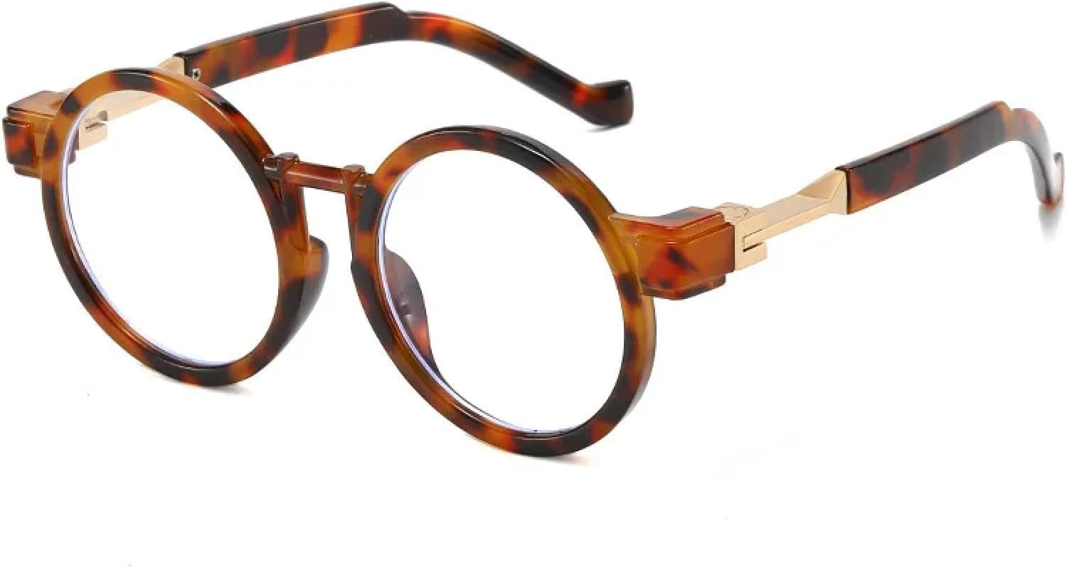 

Солнцезащитные очки с защитой от УФ-излучения UV400 для женщин и мужчин | Круглая оправа в стиле стимпанк, оранжево-синяя, с прозрачным градиентом | для занятий спортом на открытом воздухе DSVIGF, Leopard Clear