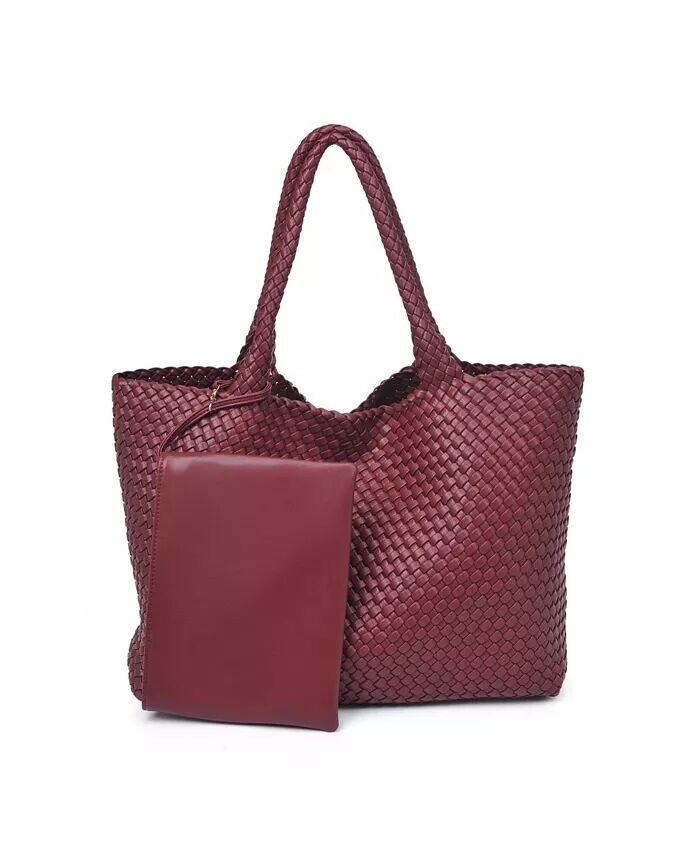 

Плетеная сумка-тоут Solana Moda Luxe, красный