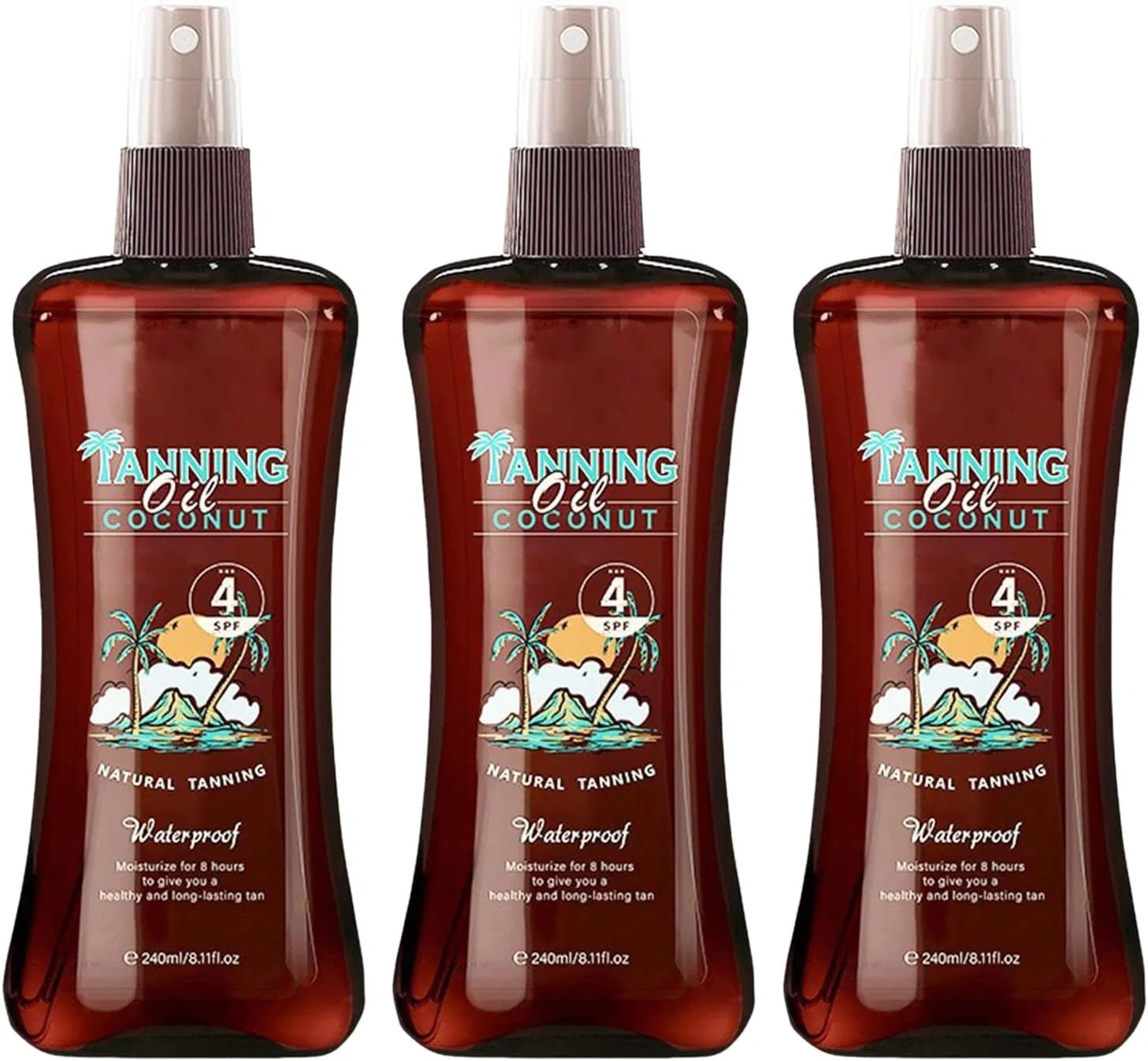 Масло для загара Tropical Sand Free Hawaii Sun Oil, 240 мл, коричневый Generic