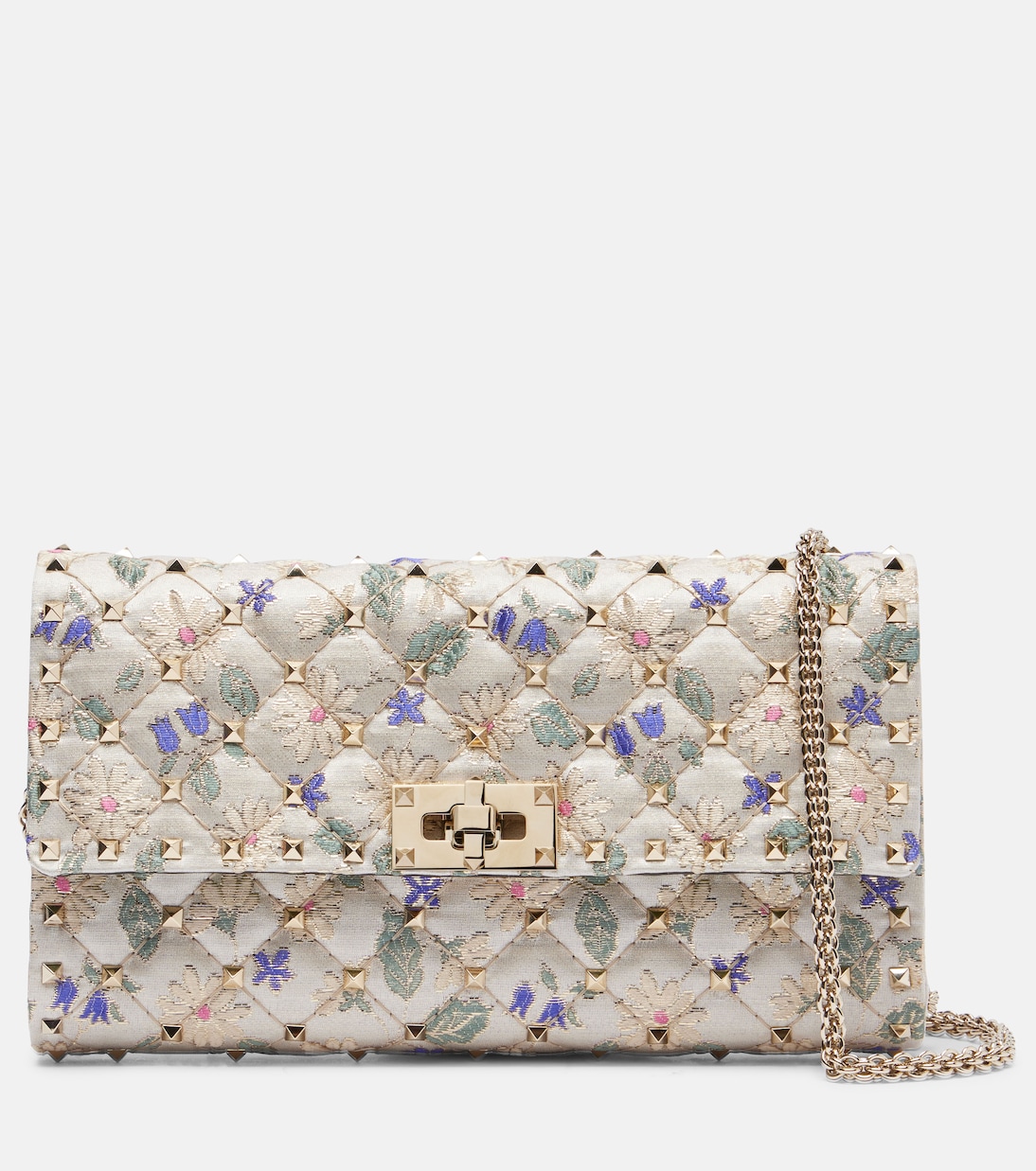 

Маленькая сумка-кроссбоди Rockstud Spike Valentino Garavani, Giallo-Blu-Oro/Mint Sorbet