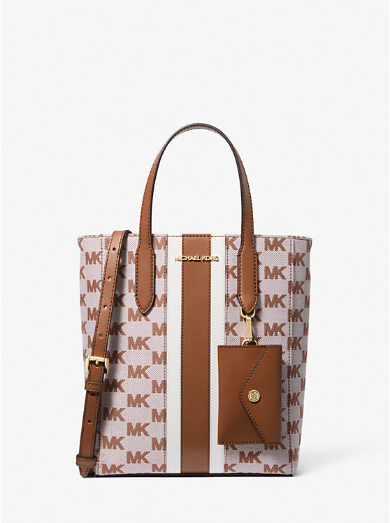 

Сумка-Трансформер Vincent с маленьким логотипом из жаккарда и чехлом для карт Michael Kors, коричневый