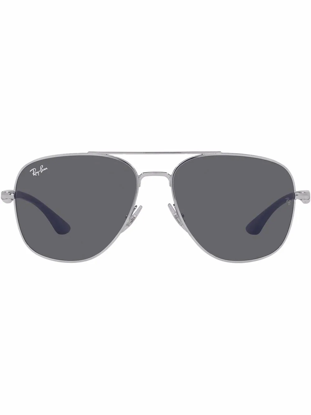 

Солнцезащитные очки-авиаторы в квадратной оправе Ray-Ban, серебяный
