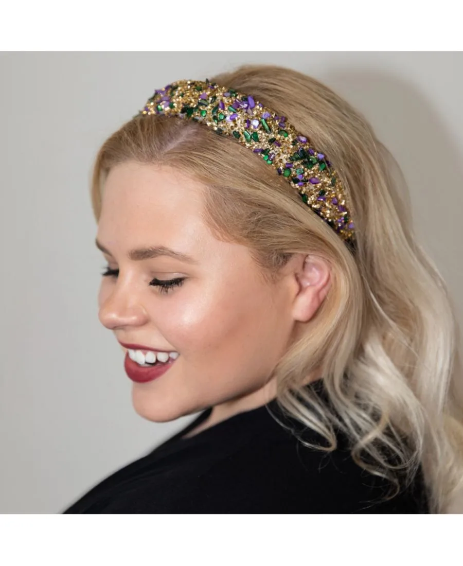 Женская повязка на голову «Все, что блестит» в стиле Марди Гра Headbands of Hope, золото — фото 2