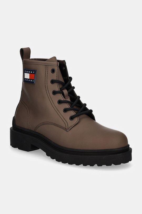 

TJM LEATHER LACE UP BOOT кожаные туфли Tommy Jeans, коричневый