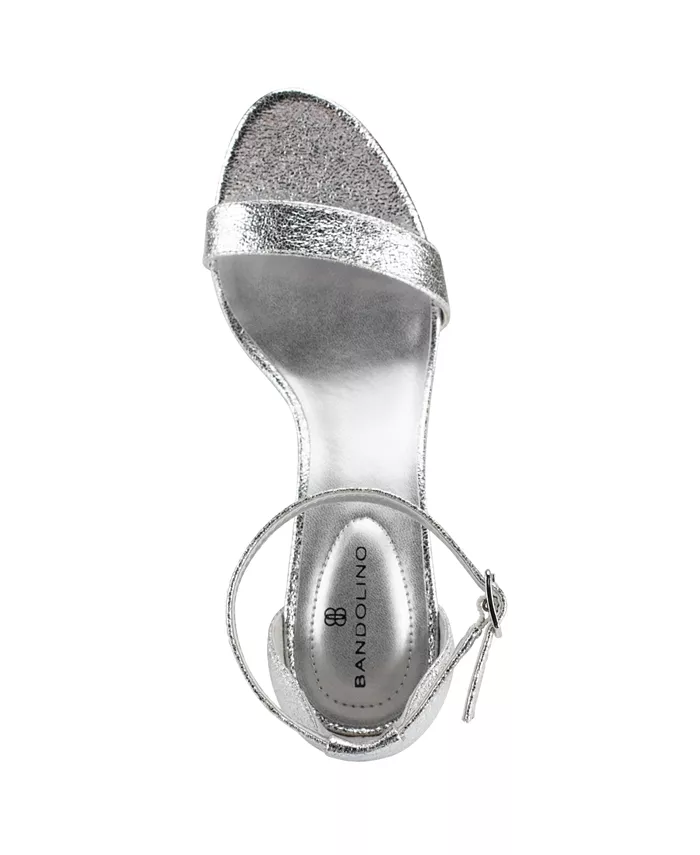 Женские босоножки Armory Block Heel Bandolino, серебро — фото 4
