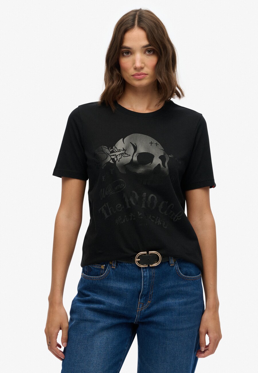 

Рубашка Superdry Super Skull, черный