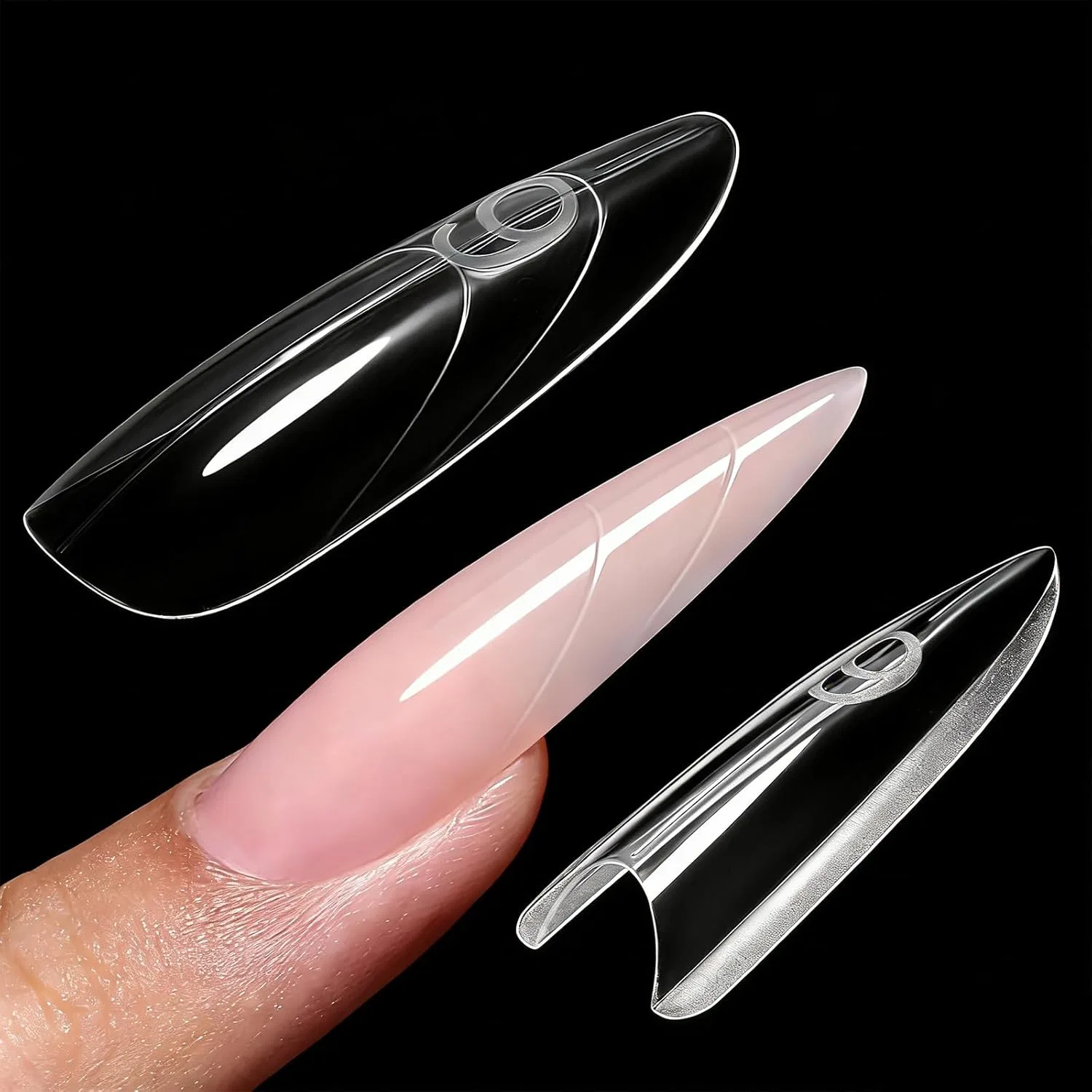 240 форм для наращивания ногтей «Sandwich Dual Shape» миндаль/круг Zenithaura
