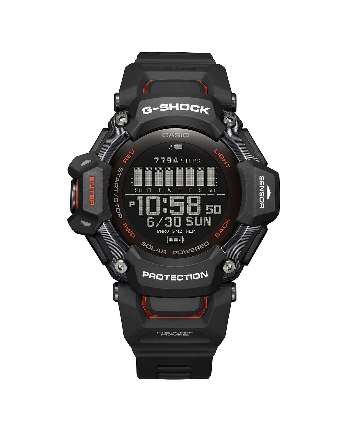 

Мужские цифровые часы из черного полимерного пластика, 52,6 мм, GBDH2000-1A G-Shock