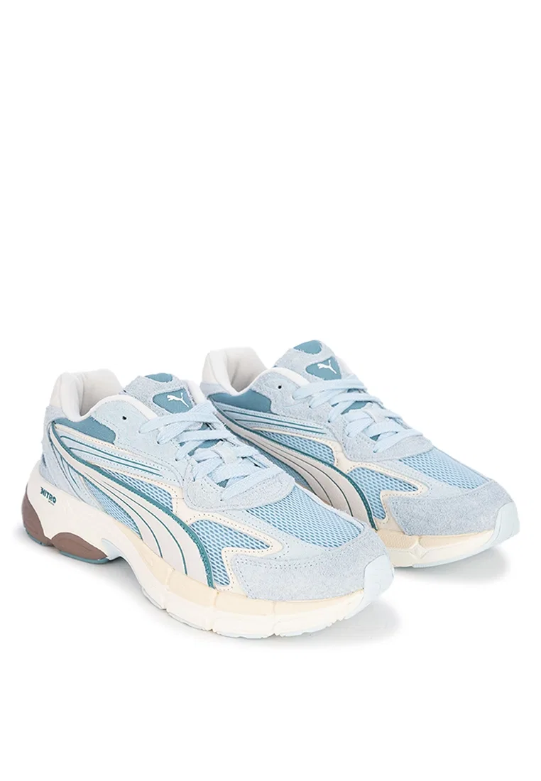 Кроссовки мужские спортивные, пастельные, Teveris Nitro Puma, белый/белый/синий/серебряный — фото 4