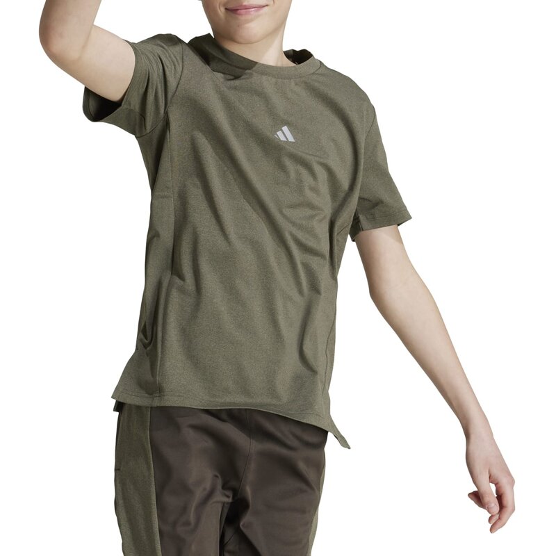 Футболка тренировочная Aeroready Heather Kids Adidas, мультиколор — фото 4