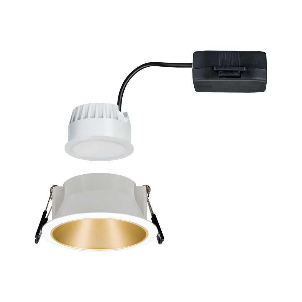 

Paulmann 93405 встраиваемый светильник LED Cole 6.5W белый/матовое золото 3-ступенчатая регулировка яркости 2700K теплый белый