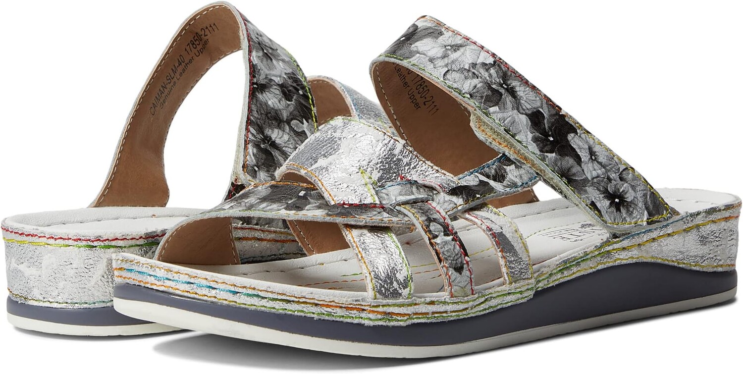 

Сандалии на плоской подошве Caiman L'Artiste by Spring Step, цвет Silver Multi