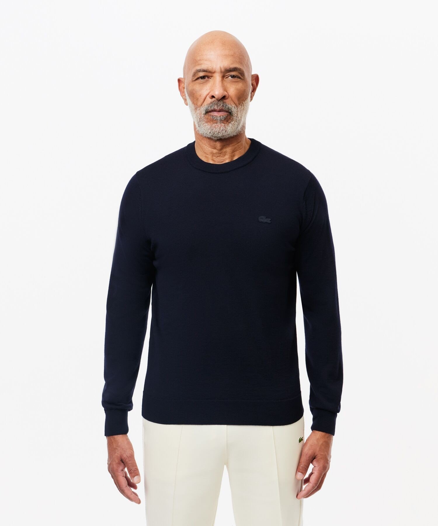 Вязаный свитер из мериносовой шерсти LACOSTE, Dark Navy