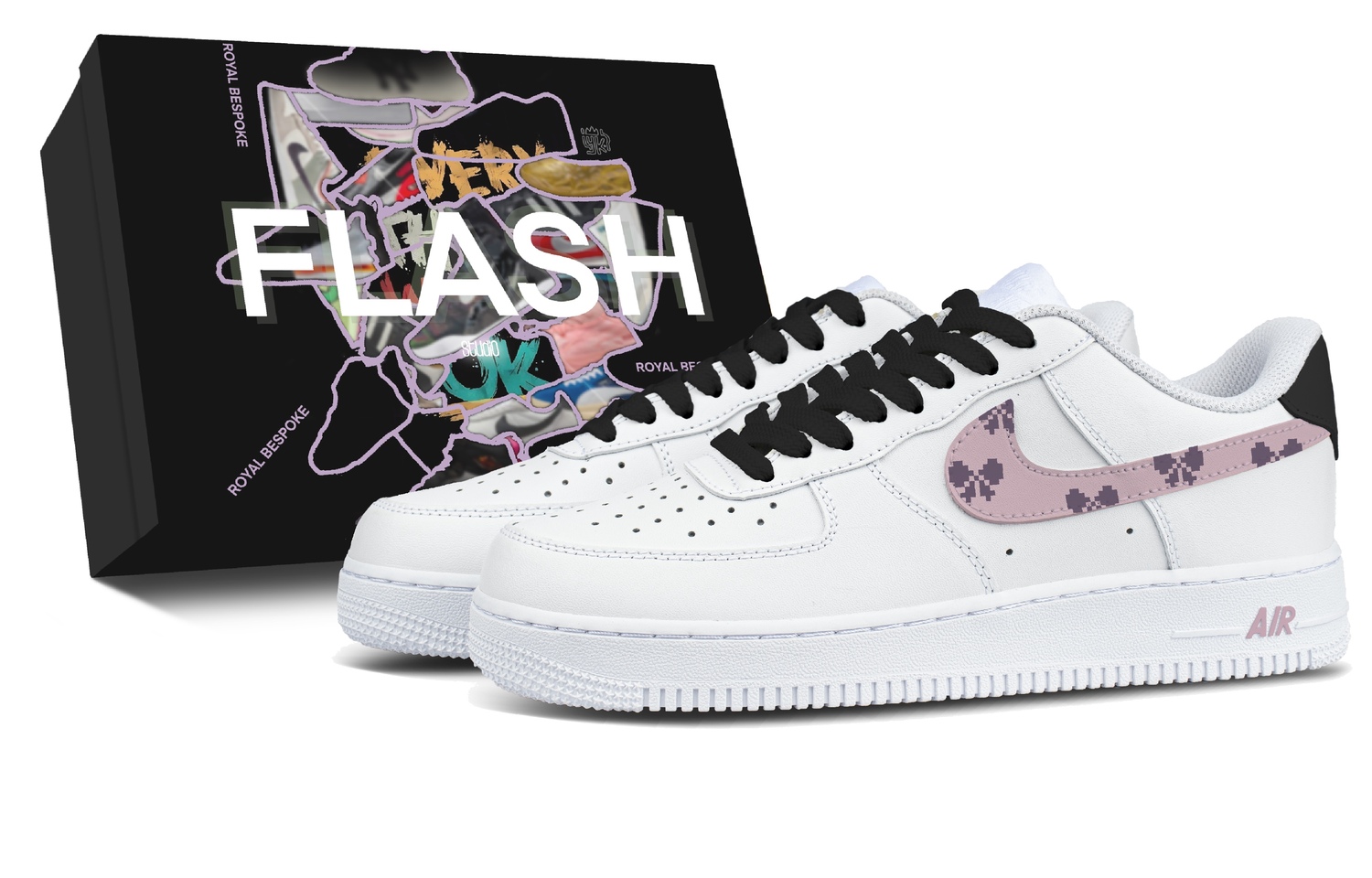 

Nike Air Force 1 Skateboard Shoes мужские низкие розовые белые