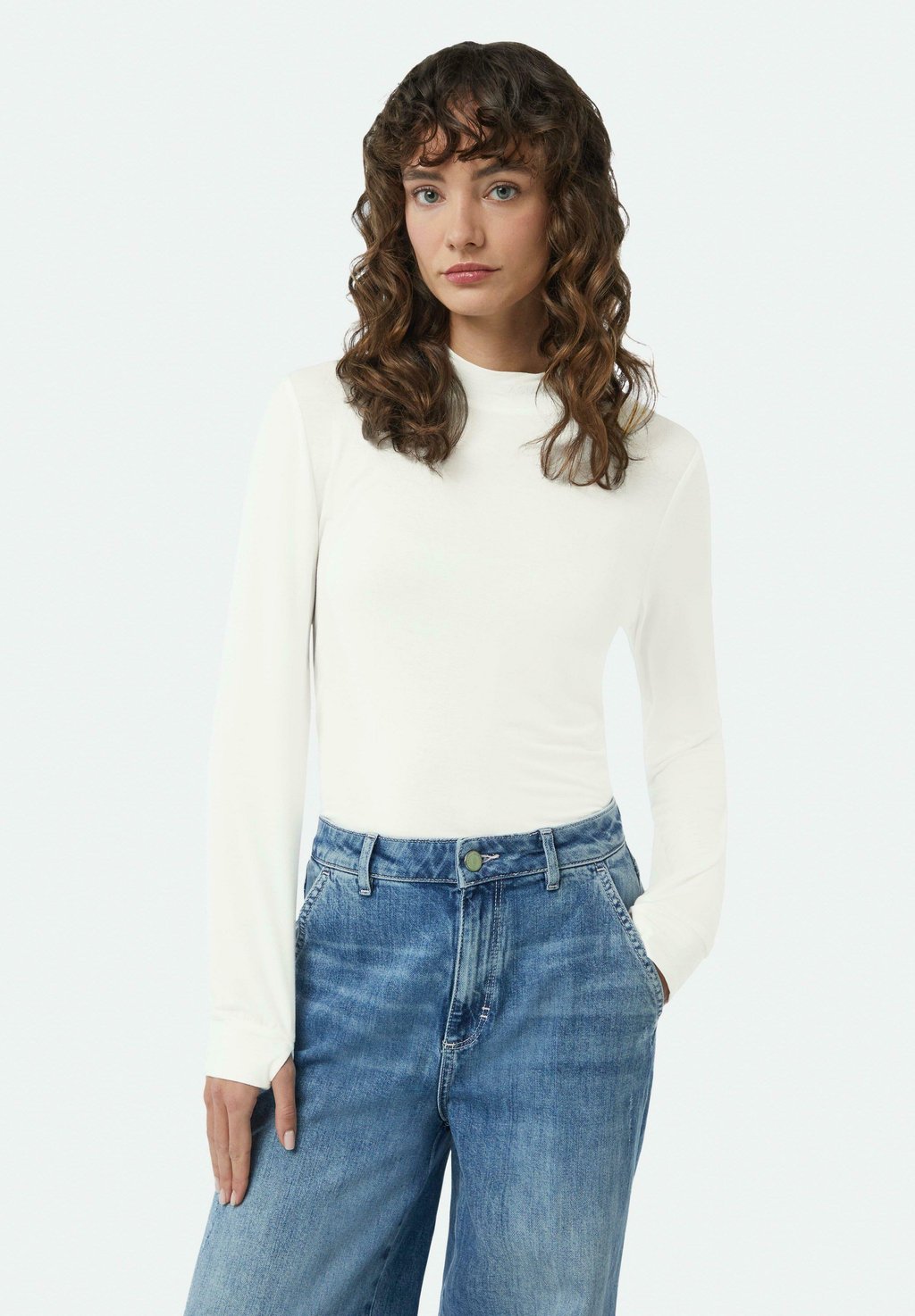 

Топ с длинными рукавами comma casual identity, белый